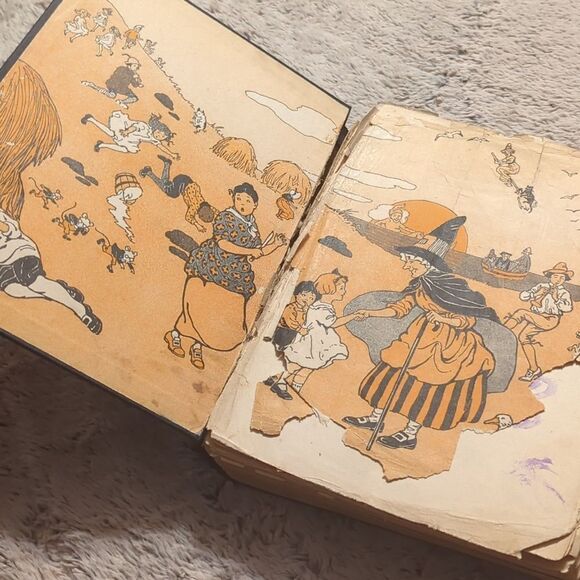 The Ella Dolbear Lee Mother Goose Book & 10" Antique Print Mother Goose - Picture 5 of 14